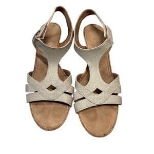 Aerosoles Heelrest Cork Wedge Sandals Slingback Comfort Shoes 8M‎